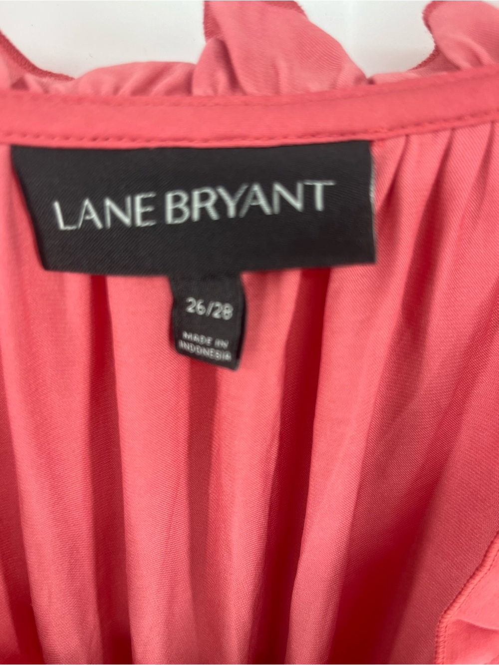 Lane Bryant Maxi Dress 26/28 Coral Pink Pleated Sleeveless Boho Resort Dress - Picture 11 of 13